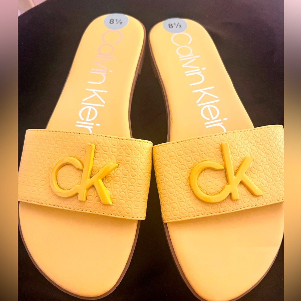 Brand new light yellow sandals